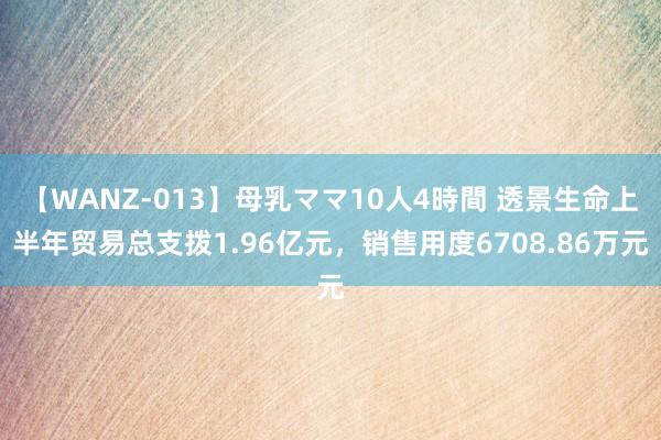 【WANZ-013】母乳ママ10人4時間 透景生命上半年贸易总支拨1.96亿元，销售用度6708.86万元