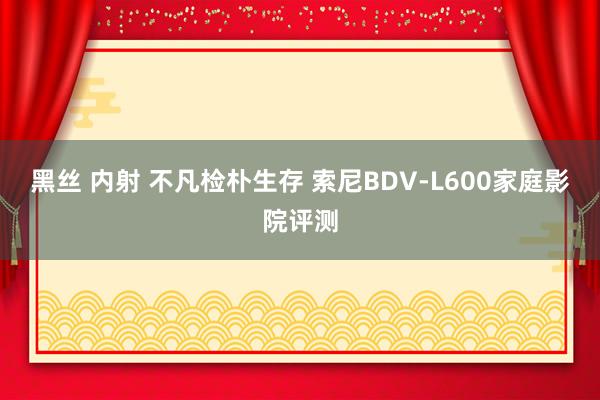 黑丝 内射 不凡检朴生存 索尼BDV-L600家庭影院评测